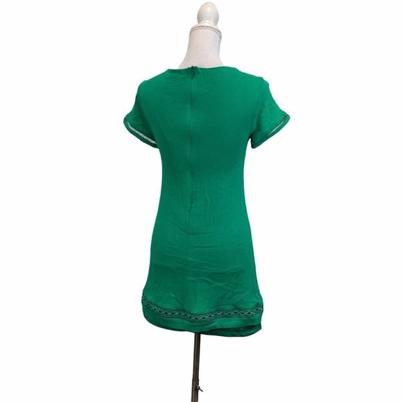 LULU's Women's Sz Small Green Short Sleeve Casual Scoop Neckline Mini Dress - Picture 6 of 7